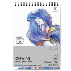 Winsor & Newton Blok rysunkowy ze spiralą Drawing Pad - - medium, A4, 150g, 25 ark.