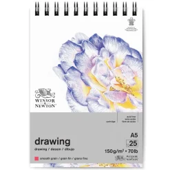 Winsor & Newton Blok rysunkowy ze spiralą Drawing Pad - - smooth, A5, 150g, 25 ark. > Bloki Rysunkowe