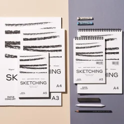 PaperConcept Blok szkicowy Sketching na spirali - - medium grain A4 90 g 50 ark. ><noscript><img width=