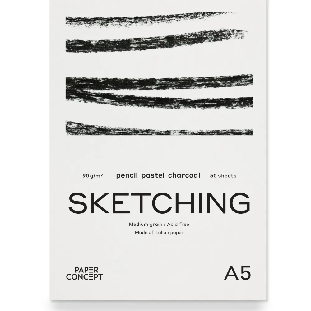 PaperConcept Blok szkicowy Sketching - - medium grain A5 90 g 50 ark. > Bloki Rysunkowe