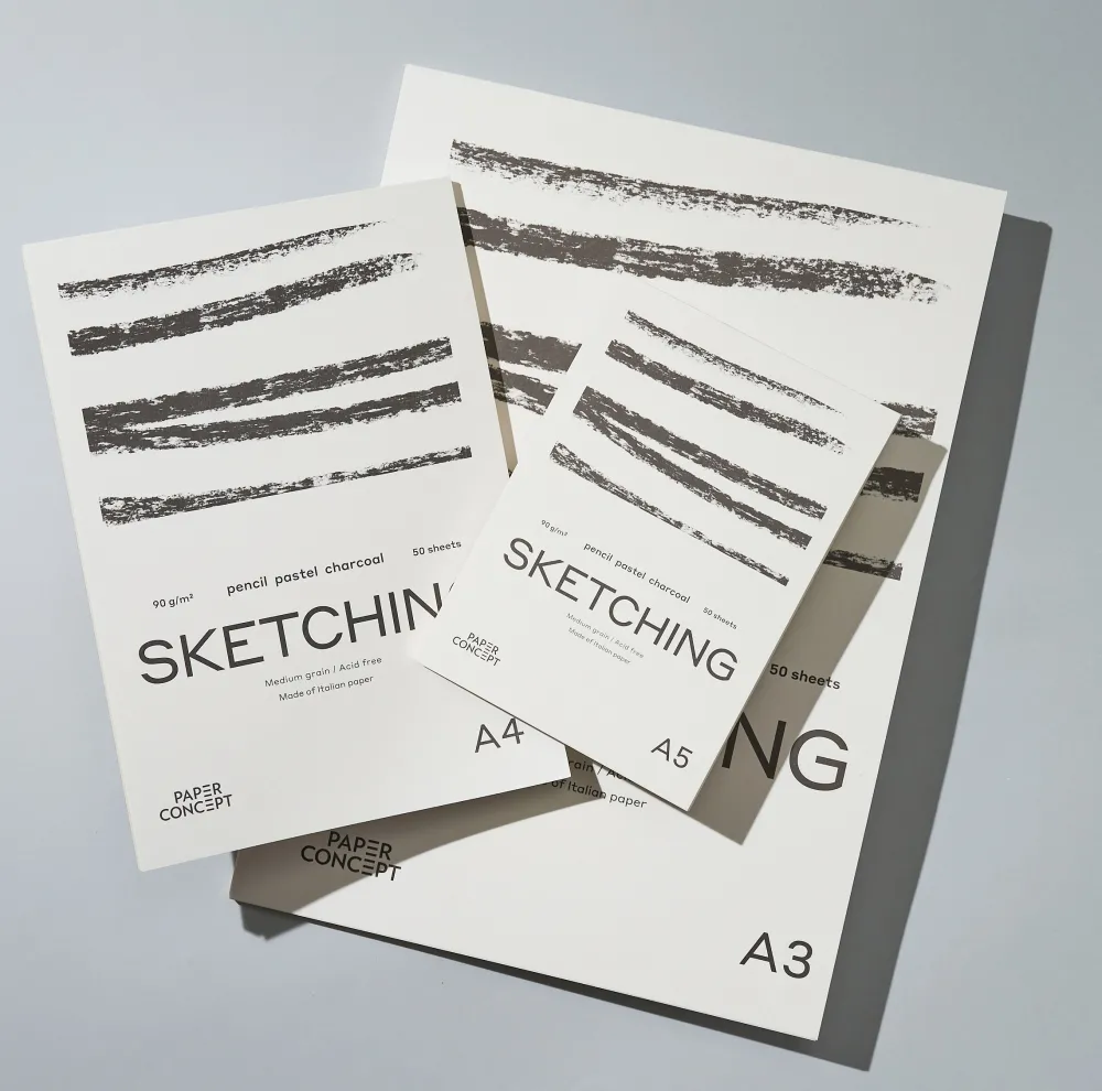 PaperConcept Blok szkicowy Sketching - - medium grain A5 90 g 50 ark. > Bloki Rysunkowe