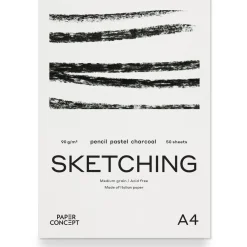 PaperConcept Blok szkicowy Sketching - - medium grain A4 90 g 50 ark.