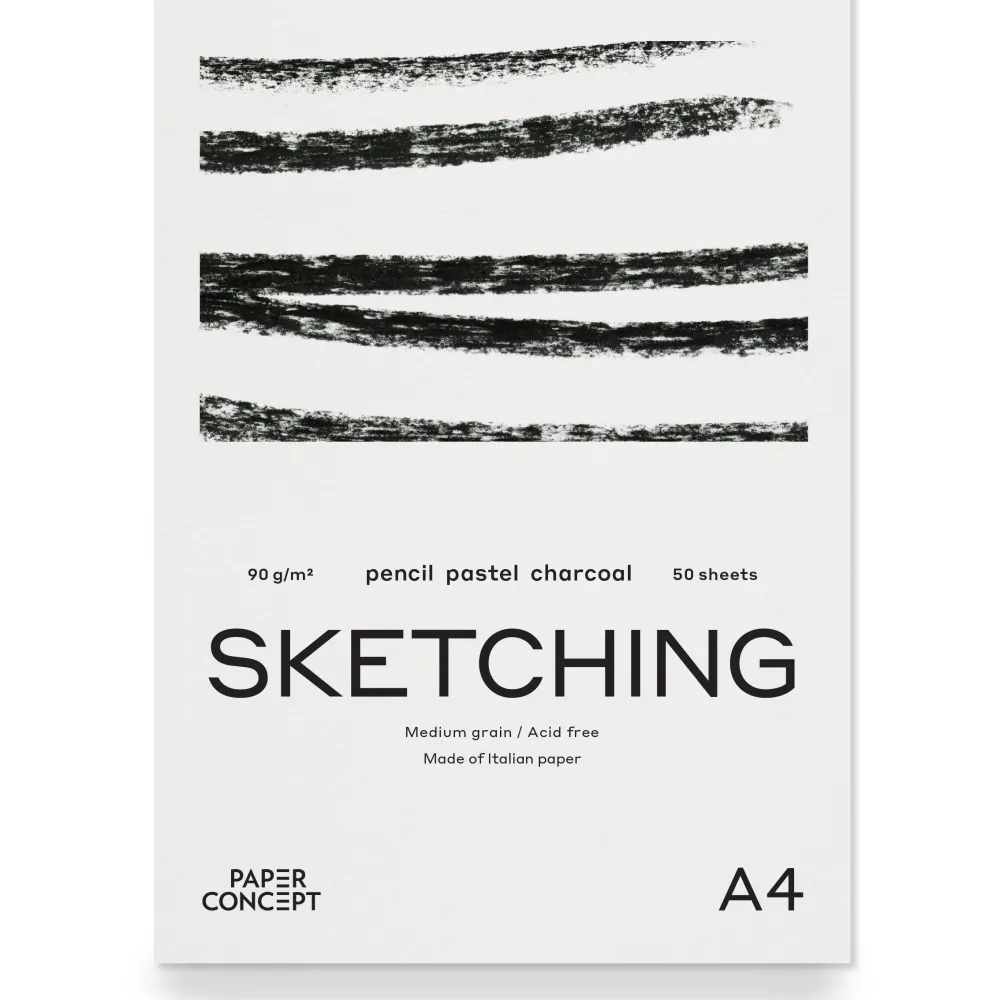 PaperConcept Blok szkicowy Sketching - - medium grain A4 90 g 50 ark.