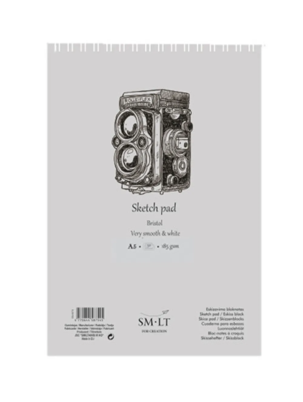 SMLT Blok szkicowy, szkicownik A5 - SM-LT - biały, 185 g, 30 ark.
