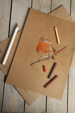Clairefontaine Blok uniwersalny Kraft Mixed Media - - brązowy, A5, 90g, 100 ark.