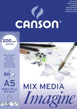 Canson Blok uniwersalny Mix Media Imagine A5 - - 200 g, 50 ark
