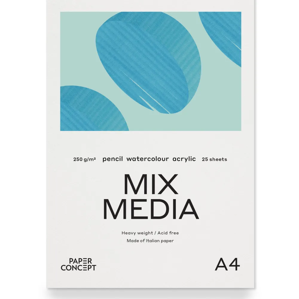 PaperConcept Blok uniwersalny Mix Media - - medium grain A4 250 g 25 ark. > Papier Do Akwareli|Bloki Uniwersalne