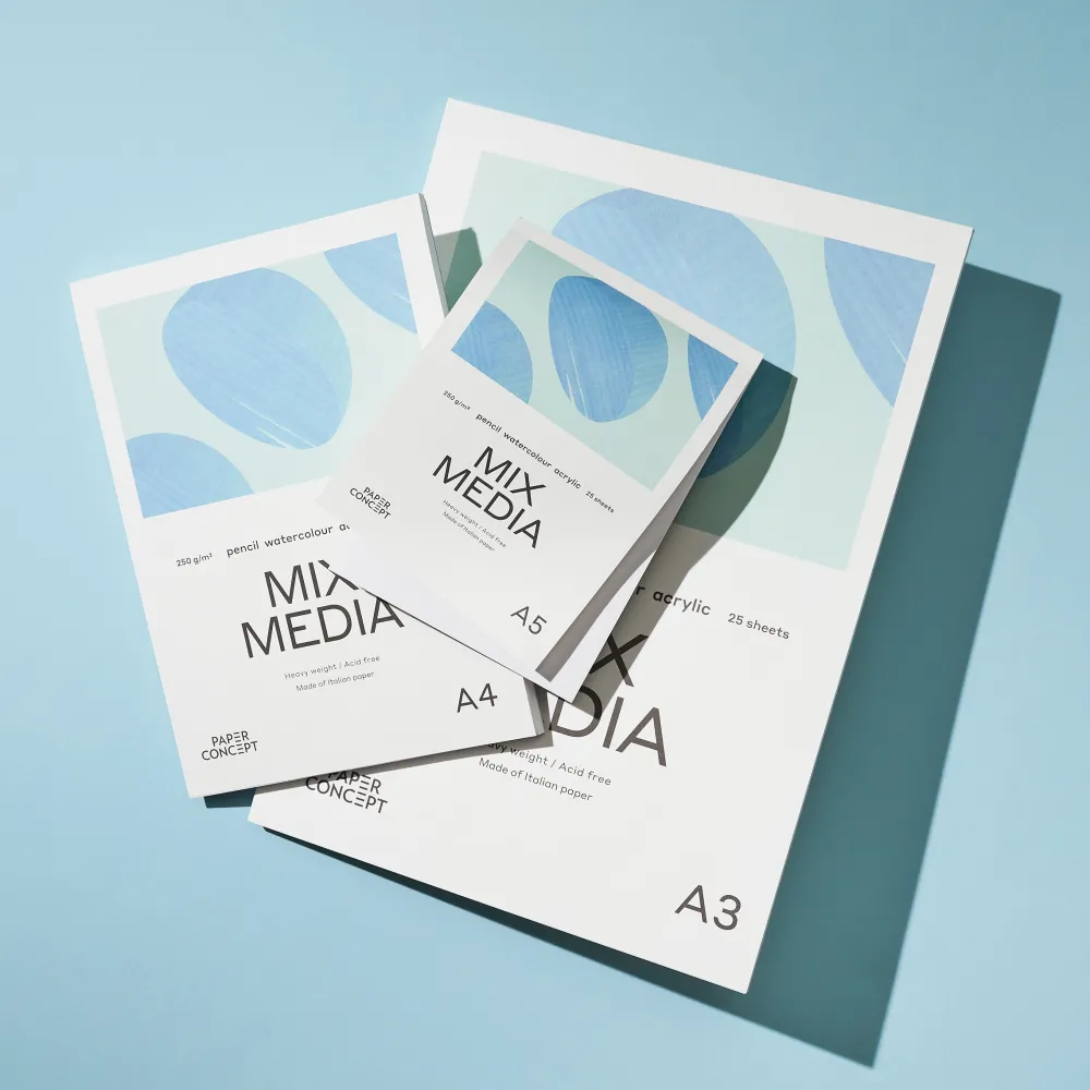 PaperConcept Blok uniwersalny Mix Media - - medium grain A3 250 g 25 ark. > Papier Do Akwareli|Bloki Uniwersalne