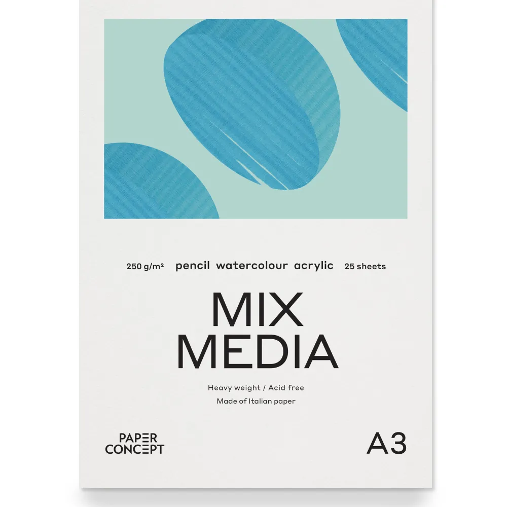 PaperConcept Blok uniwersalny Mix Media - - medium grain A3 250 g 25 ark. > Papier Do Akwareli|Bloki Uniwersalne
