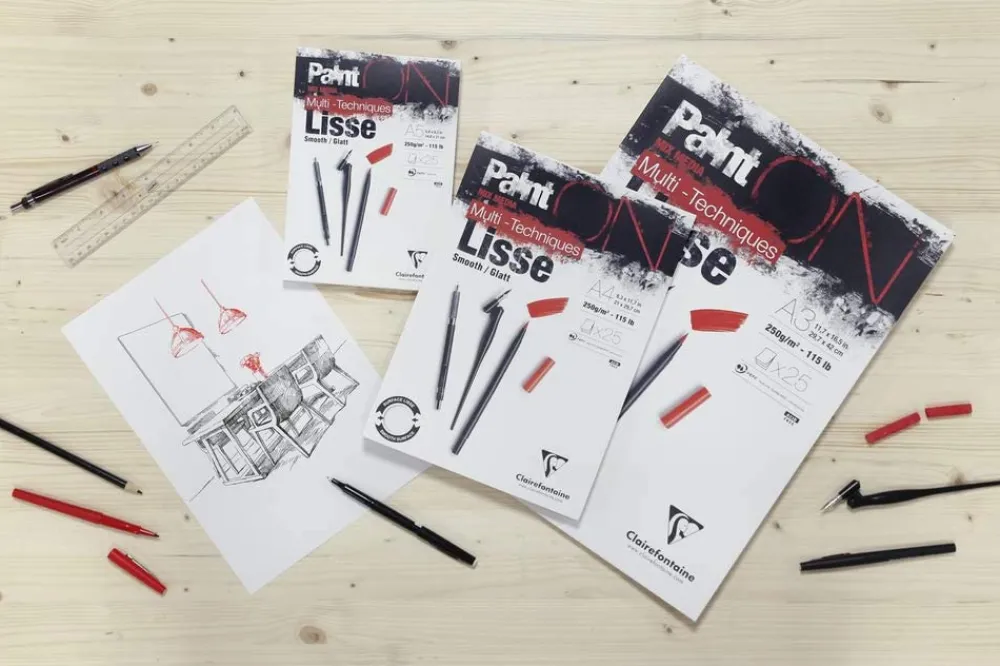 Clairefontaine Blok uniwersalny Paint'On Mixed Media - - gładki, A3, 250g, 25 ark.