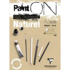 Clairefontaine Blok uniwersalny Paint'On Mixed Media - - naturalny, A3, 250g, 30 ark. > Papier Do Akwareli|Bloki Uniwersalne