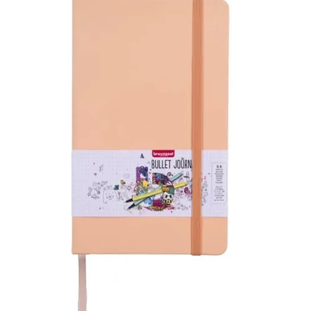 Bruynzeel Bullet Journal - - Peach, w kropki, 140 g, 64 ark.