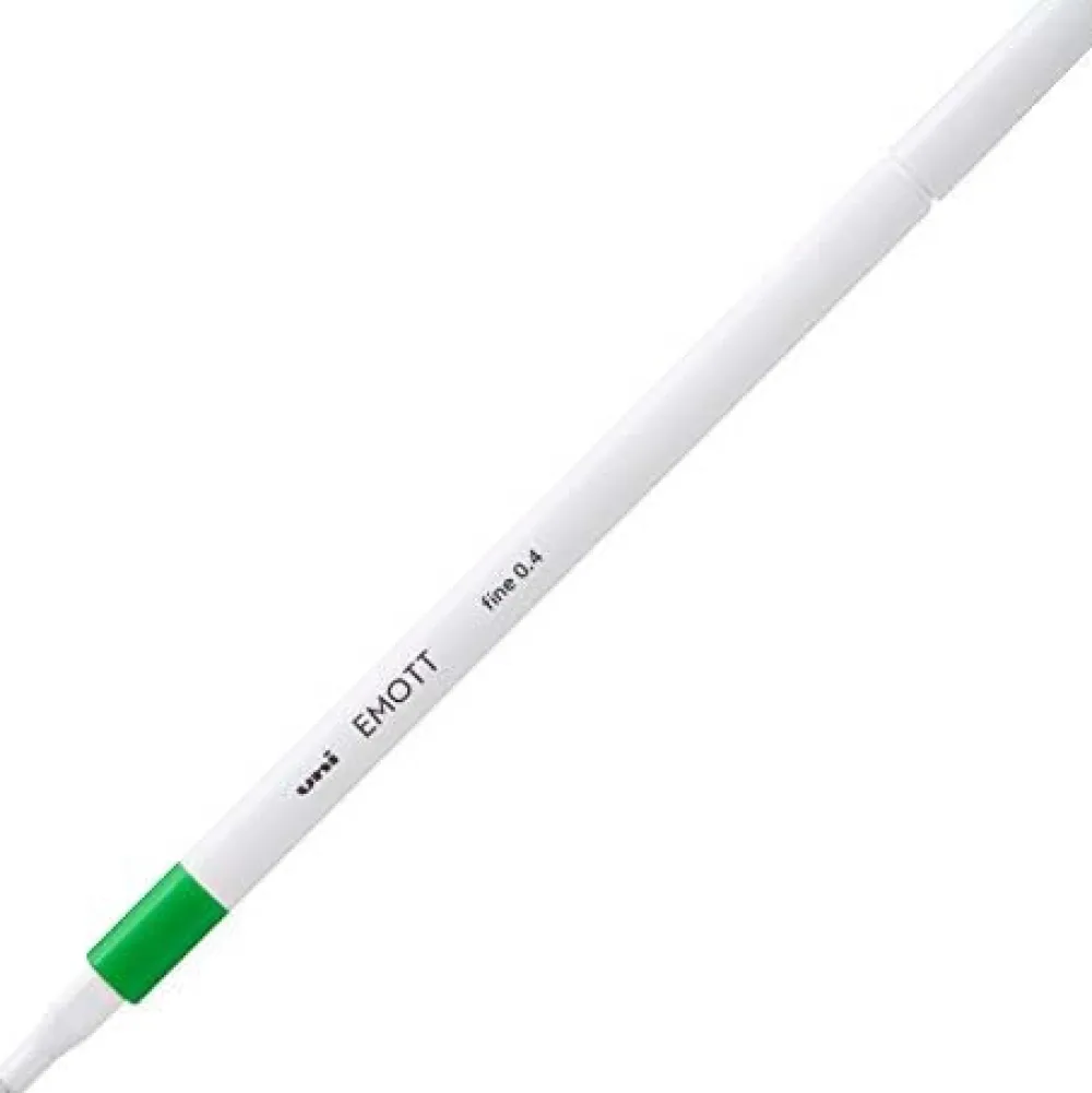 Uni Cienkopis Emott - - zielony, 0,4 mm > Markery, Brushpeny I Pisaki