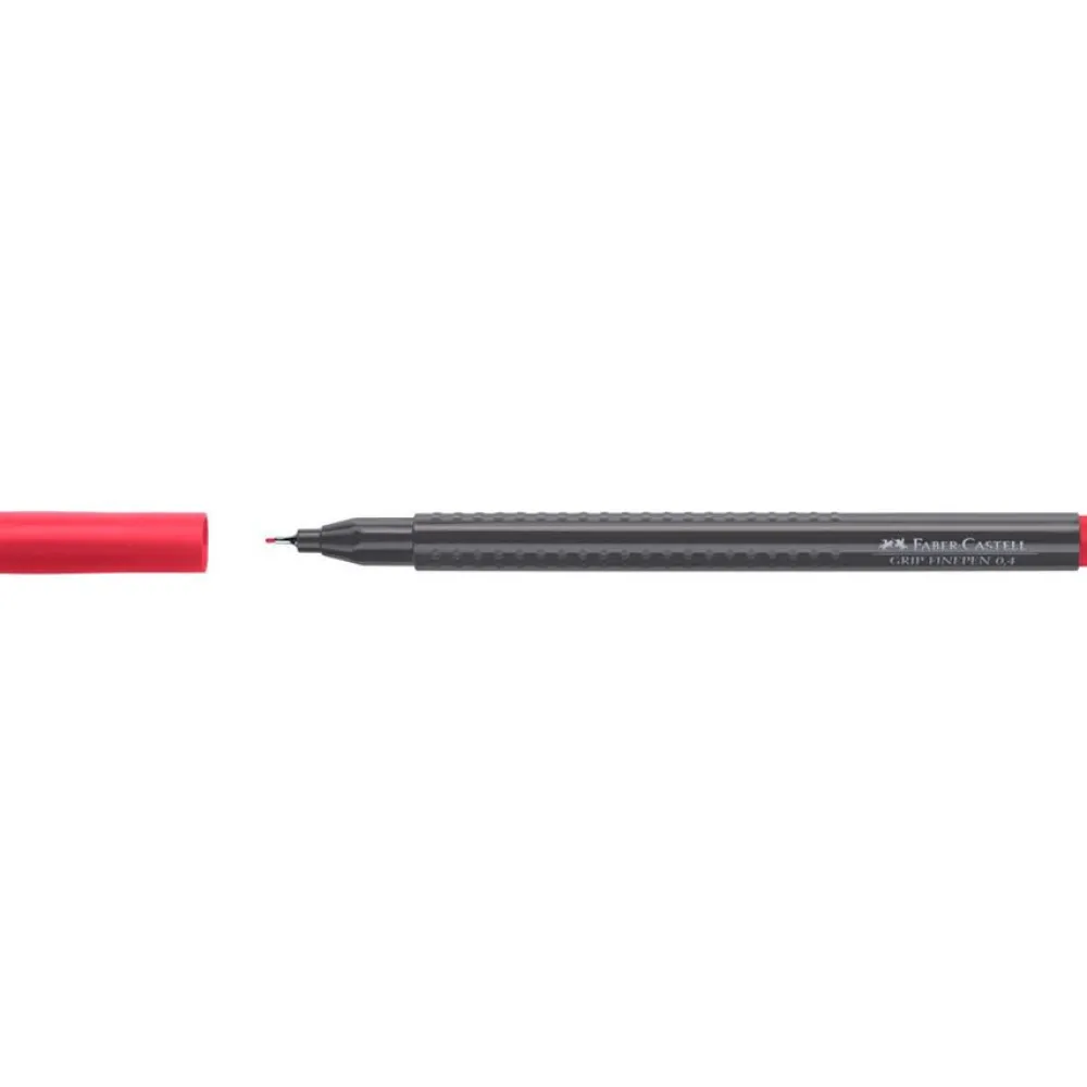 Faber-Castell Cienkopis Grip Finepen - - karminowy