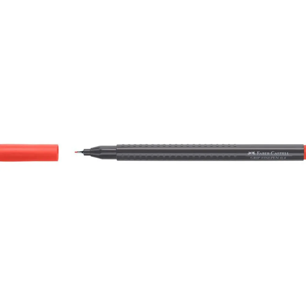 Faber-Castell Cienkopis Grip Finepen - - czerwony
