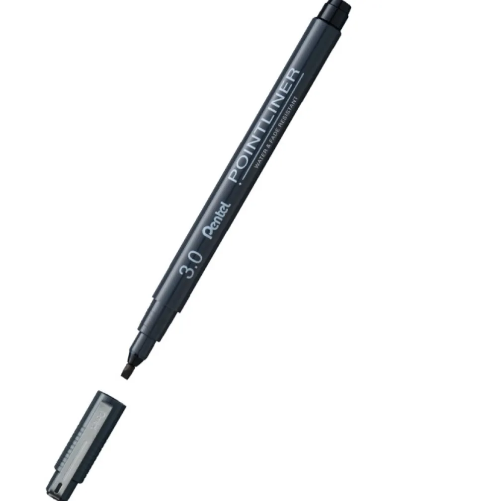 Pentel Cienkopis kalibrowany Pointliner - - czarny, 3 mm > Cienkopisy