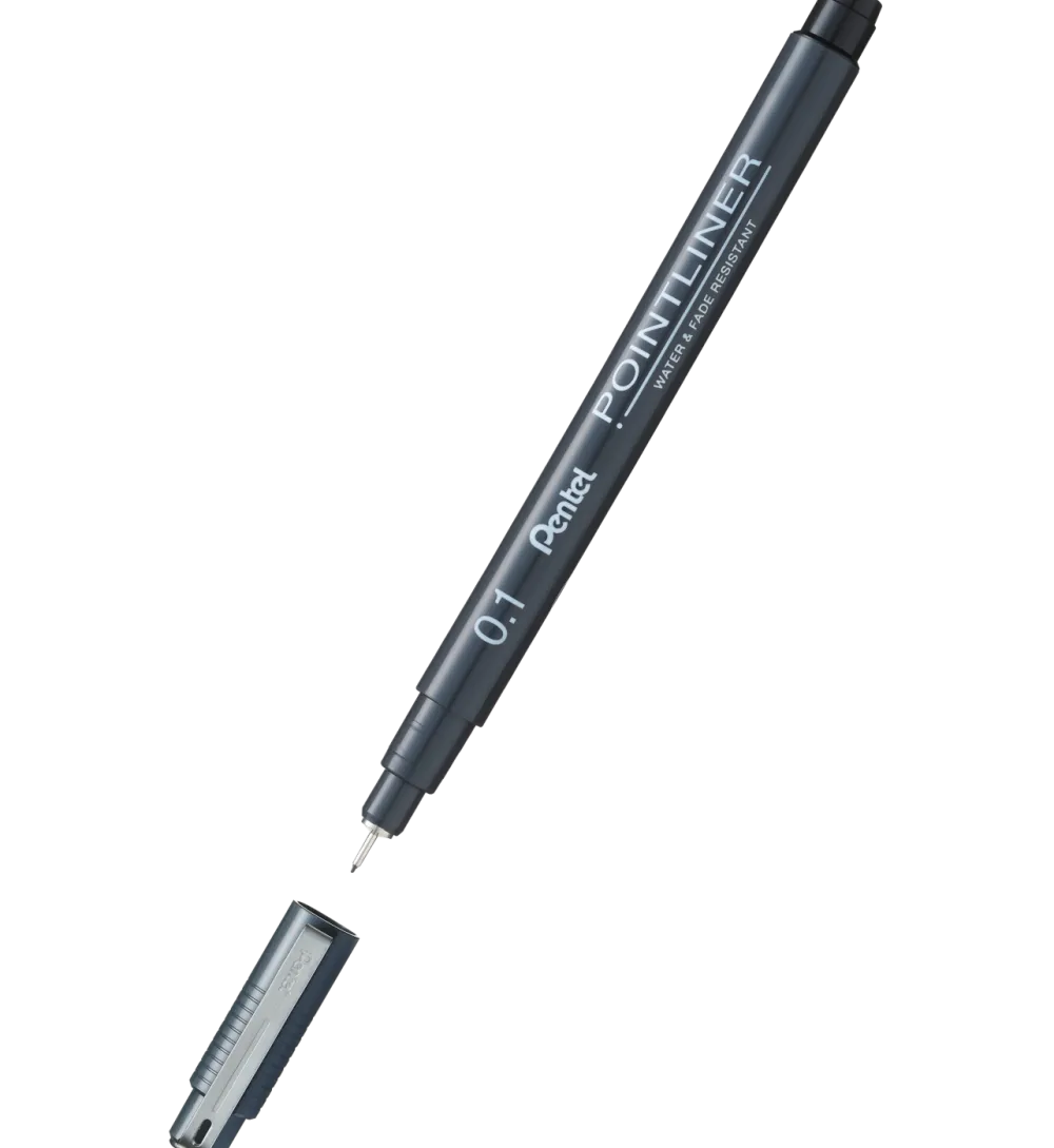Pentel Cienkopis kalibrowany Pointliner - - czarny, 0,1 mm