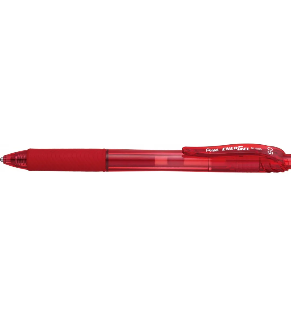 Pentel Cienkopis kulkowy EnerGel 105 - - czerwony, 0,5 mm