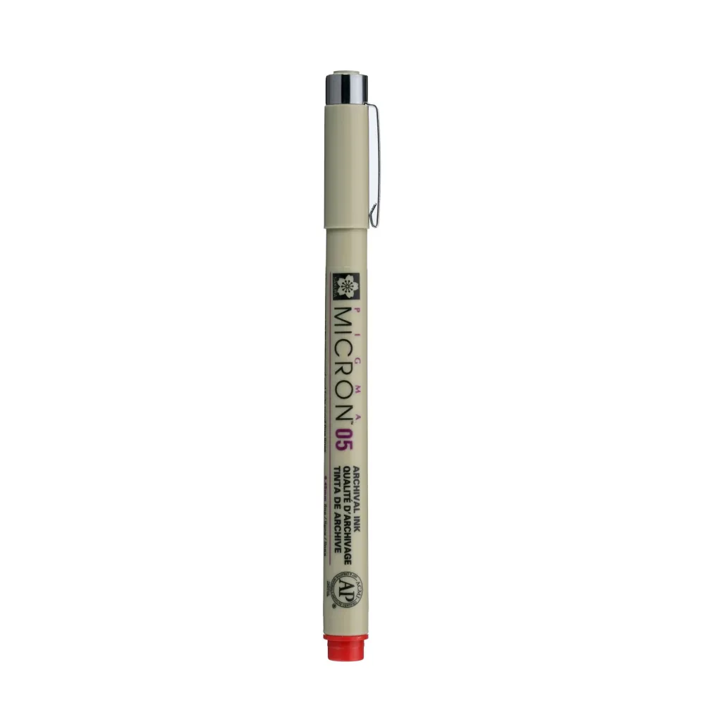 Sakura Cienkopis Pigma Micron 05 - - czerwony, 0,45 mm