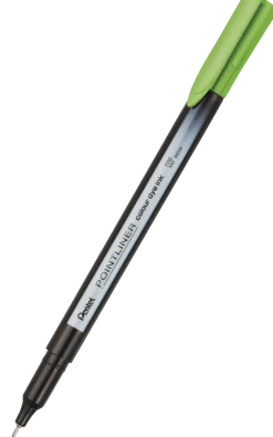 Pentel Cienkopis Pointliner Colour 0,4 mm - - ciemnozielony