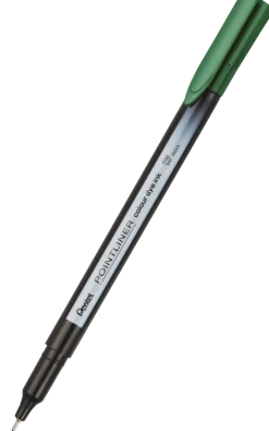 Pentel Cienkopis Pointliner Colour 0,4 mm - - zielony > Cienkopisy
