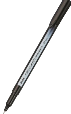 Pentel Cienkopis Pointliner Colour 0,4 mm - - czarny