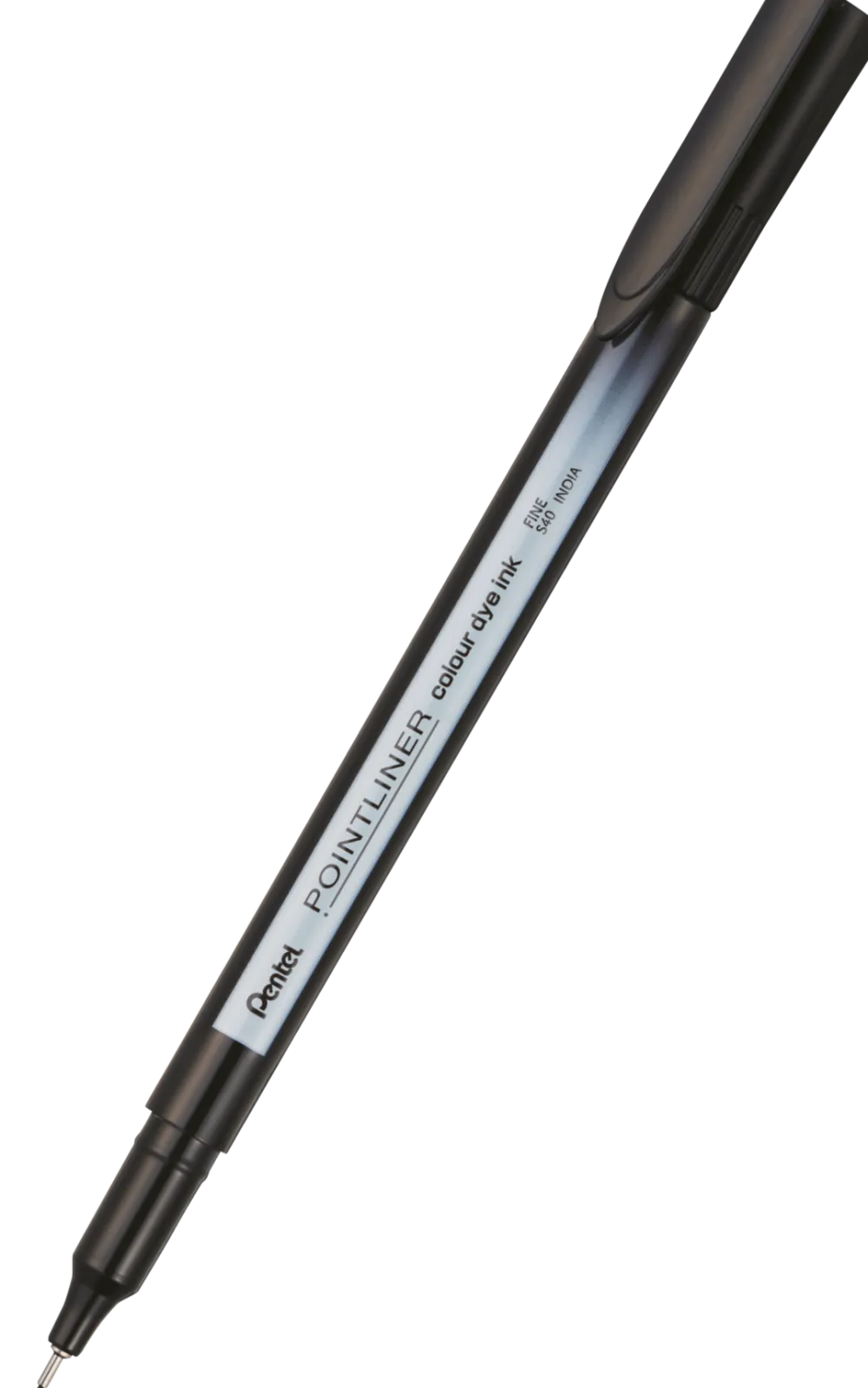 Pentel Cienkopis Pointliner Colour 0,4 mm - - czarny