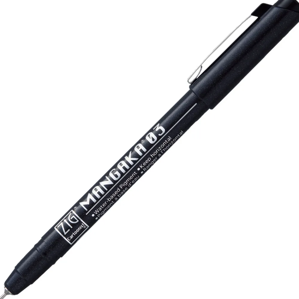 Kuretake Cienkopis ZIG Cartoonist Mangaka - - czarny, 0,2 mm > Markery, Brushpeny I Pisaki