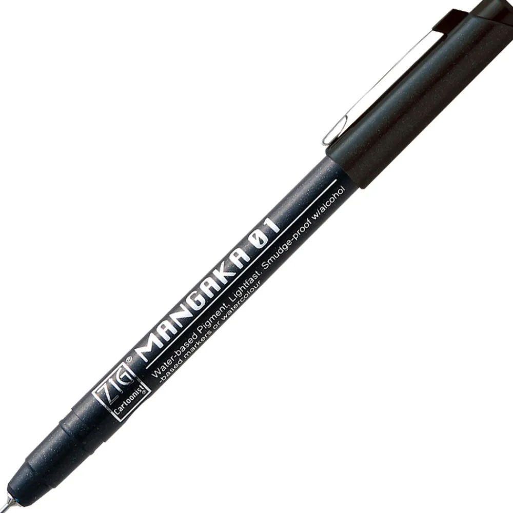 Kuretake Cienkopis ZIG Cartoonist Mangaka - - czarny, 0,1 mm