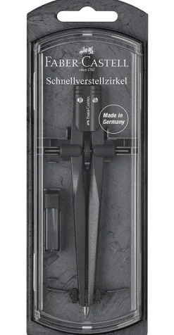 Faber-Castell Cyrkiel kreślarski Stream z etui - - Blackstone > Przybory Kreślarskie