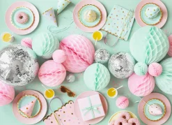 PartyDeco Czapeczki papierowe w gwiazdki - pastelowe, 6 szt. > Maski, Korony I Czapeczki