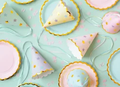 PartyDeco Czapeczki papierowe w gwiazdki - pastelowe, 6 szt. ><noscript><img width=