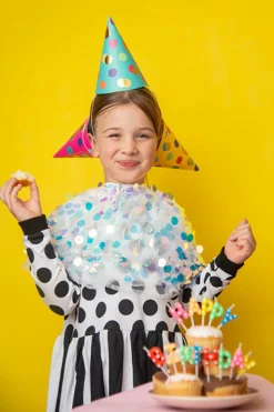 PartyDeco Czapeczki papierowe w kropki - kolorowe, 6 szt. ><noscript><img width=