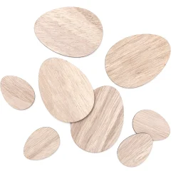 dpCraft Drewniane jajka - - naturalne, 8 szt.