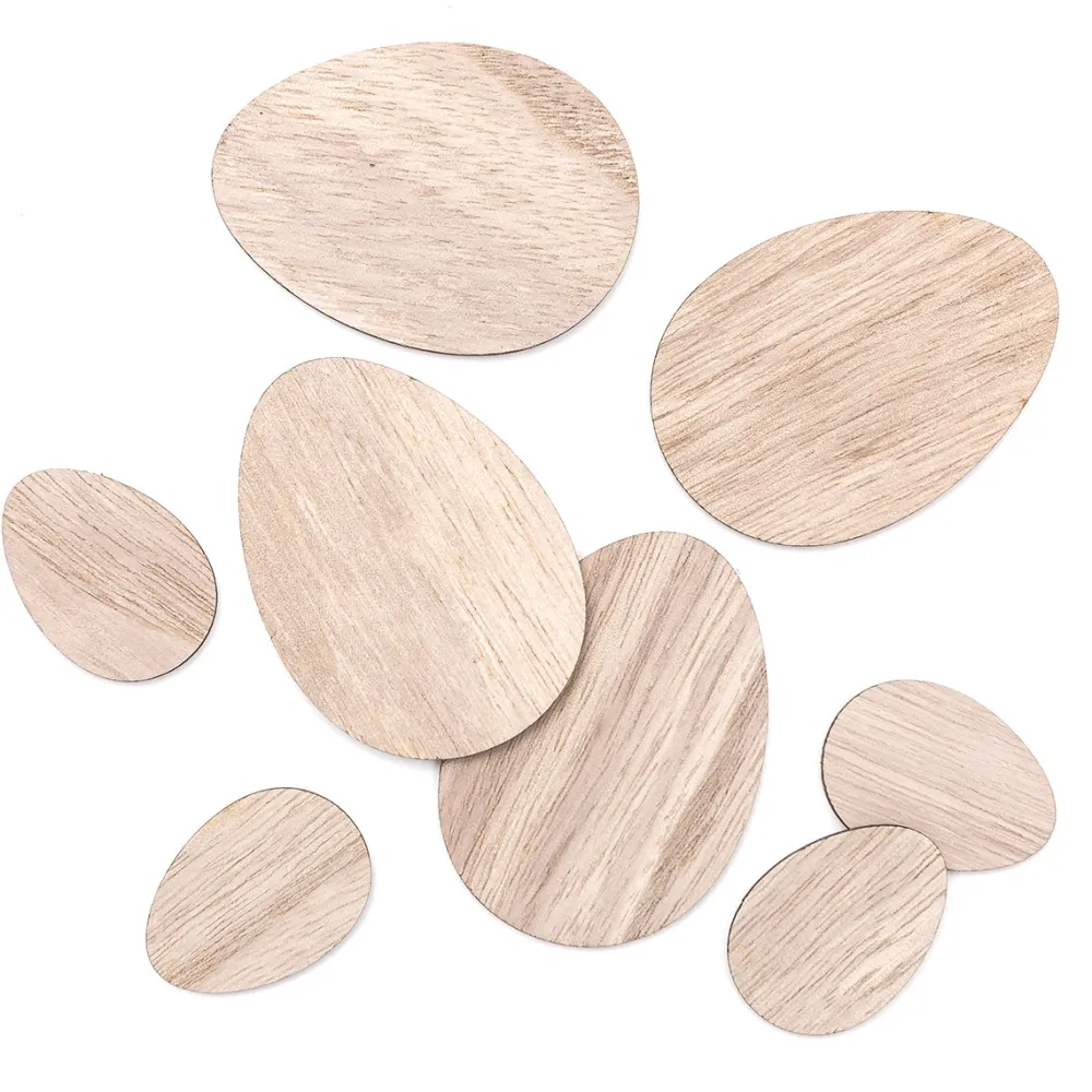 dpCraft Drewniane jajka - - naturalne, 8 szt.