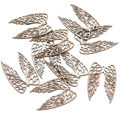 Drewniane kształty Skrzydła - DpCraft - naturalne, 6 cm, 9 szt. ><noscript><img width=