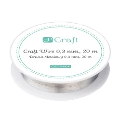 dpCraft Drucik metalowy 0,3 mm - - srebrny, 20 m