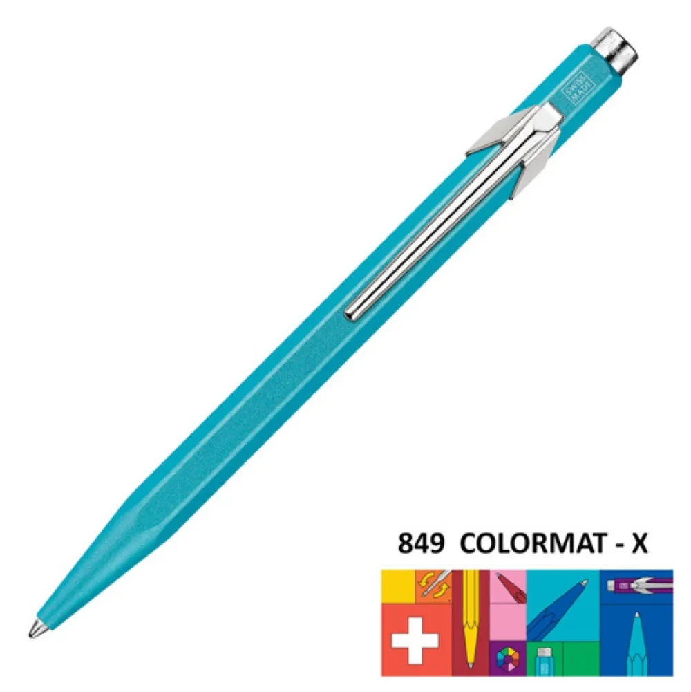 Caran d'Ache Długopis 849 Colormat-X z etui - - Blue > Długopisy