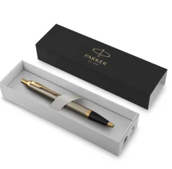 Parker Długopis IM w etui - - Brushed Metal & Gold Trim