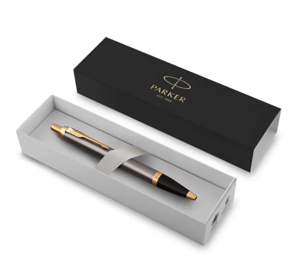 Parker Długopis IM w etui - - Grey Core & Gold Trim