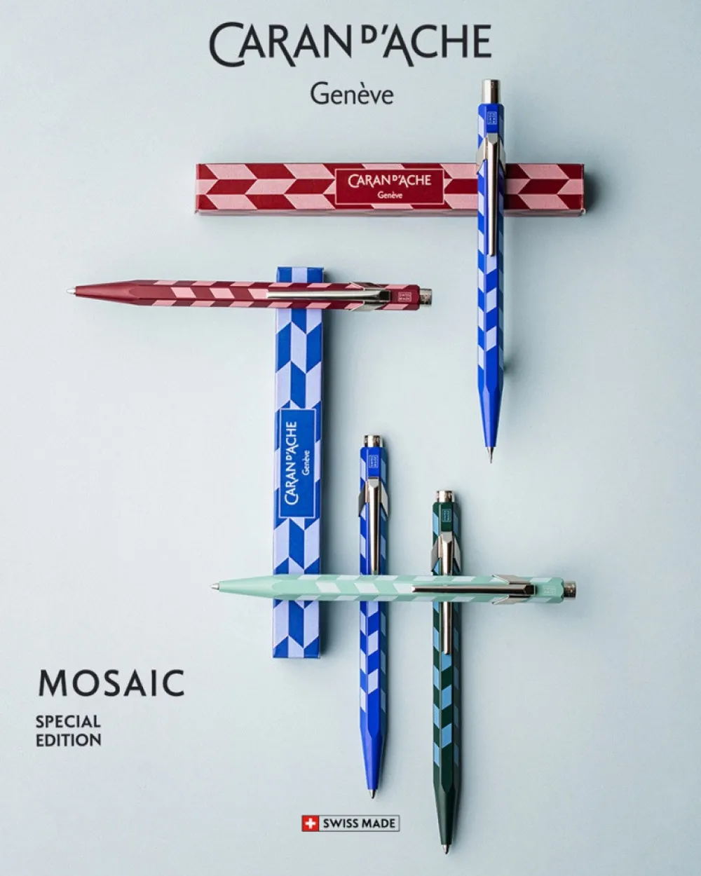 Caran d'Ache Długopis 849 Mosaic z etui - - Spruce Green > Długopisy