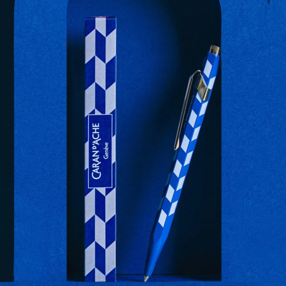 Caran d'Ache Długopis 849 Mosaic z etui - - Royal Blue