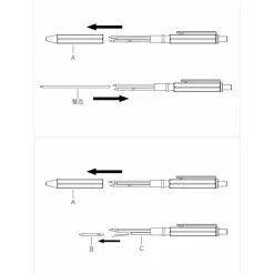 Rhodia Długopis Multipen scRipt 3w1 - - pomarańczowy