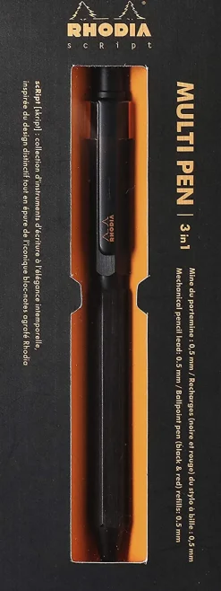 Rhodia Długopis Multipen scRipt 3w1 - - czarny