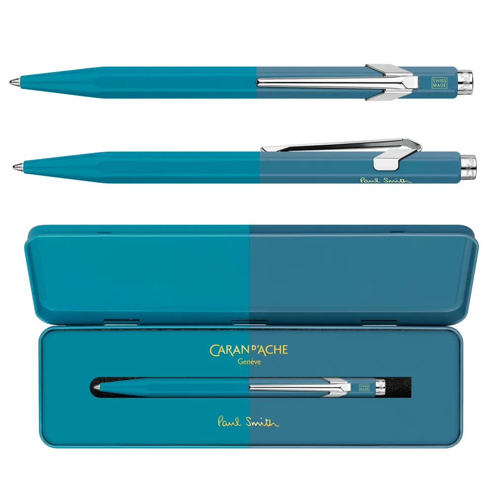 Caran d'Ache Długopis 849 Paul Smith z etui - - Cobalt & Emerald > Długopisy