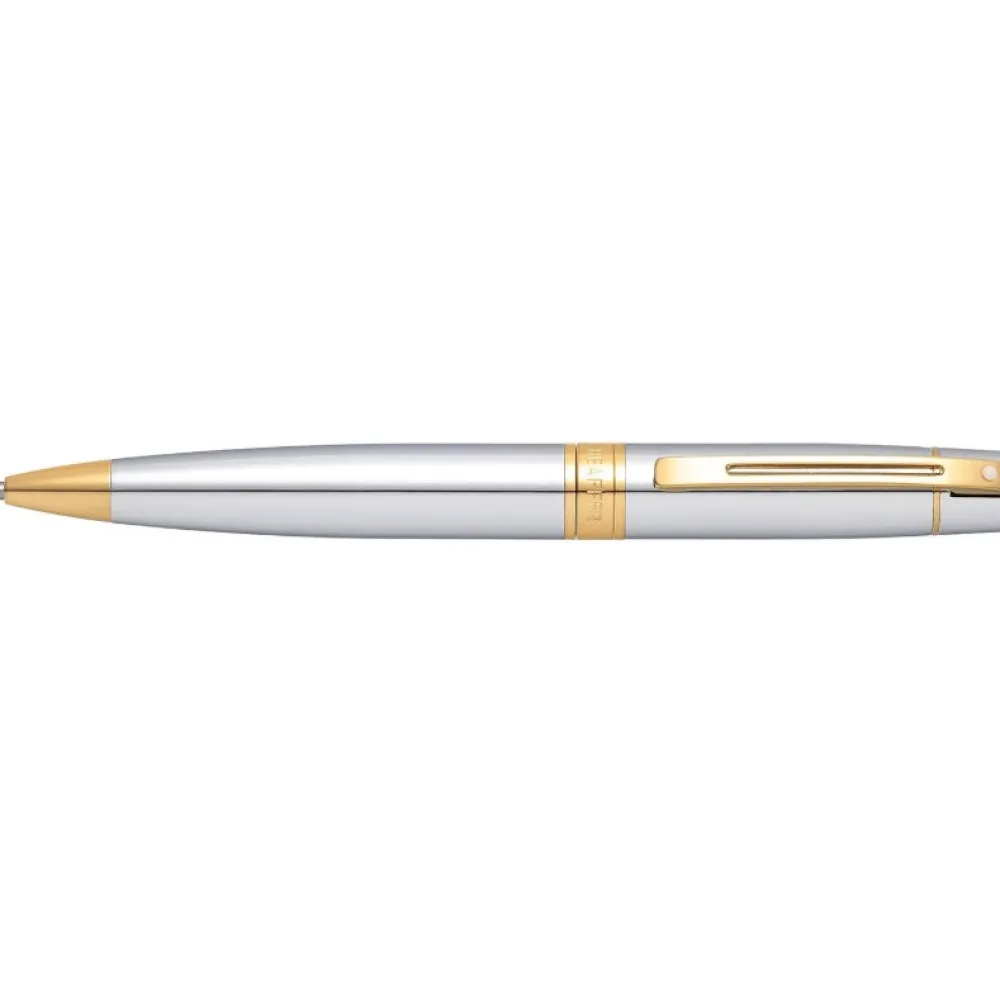 Sheaffer Długopis 300 - - Bright Chrome Gold Trim > Długopisy