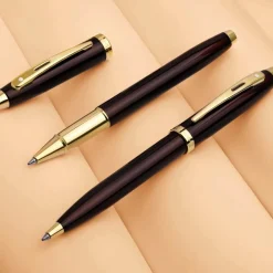 Sheaffer Długopis 100 - - Coffee Brown Gold Trim ><noscript><img width=