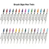 Pentel Dwustronny pisak pędzelkowy Brush Sign Pen Twin - - żółty > Pisaki Kaligraficzne
