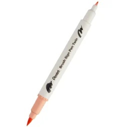 Pentel Dwustronny pisak pędzelkowy Brush Sign Pen Twin - - oliwkowy ><noscript><img width=