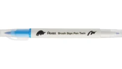 Pentel Dwustronny pisak pędzelkowy Brush Sign Pen Twin - - błękitny